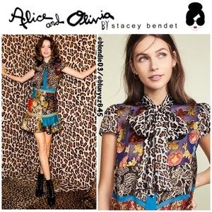 Alice + Olivia “Jeannine” Bow Blouse M